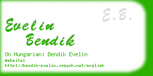 evelin bendik business card